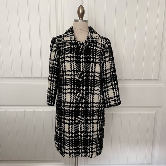 BB Dakota Jackets & Blazers - BB Dakota Black/White Plaid Coat